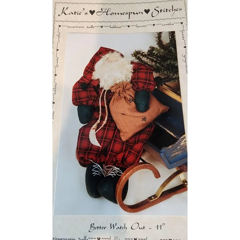 Vintage Better Watch Out Santa Sewing Craft Pattern 11